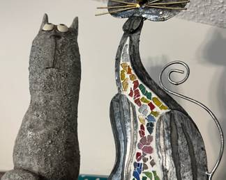 Assorted cat decor