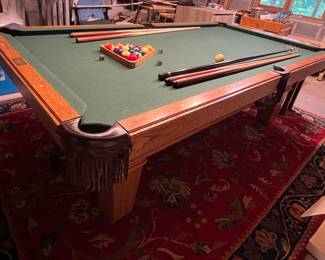 Olhausen pool table and accessories