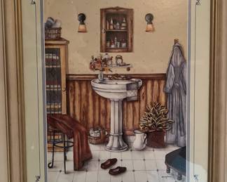 "His Bathroom"  by Kay Lamb Shannon framed print