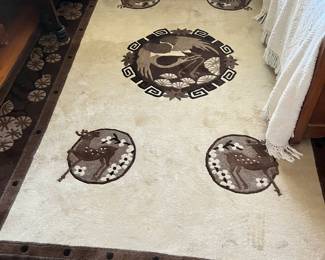 Carpet with deer pattern