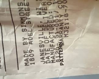 Queen size boxspring and mattress by Simmons