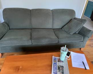 Three cushion sofa sage green