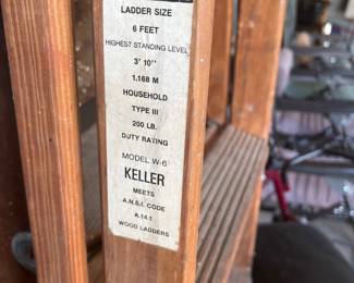 Wooden 6 foot ladder