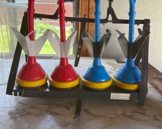 Toss into hoops game