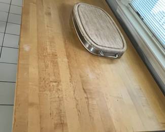 Butcher block top counter table 