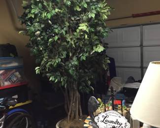 Artificial Tree w/ Flowers and Lights