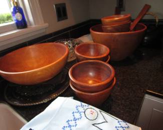 Mid Century wood bowls