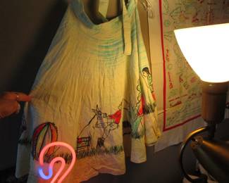 Mexican painted circle vintage skirt