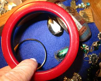 Bakelite bracelet black/red