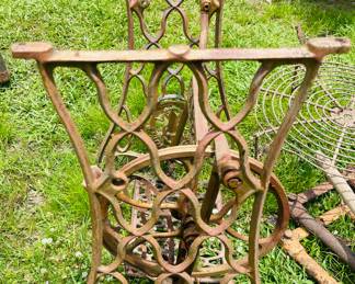 Vintage Cast Iron Sewing Stand