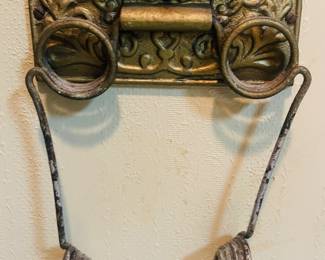 Victorian Brass Toilet Tissue Holder
