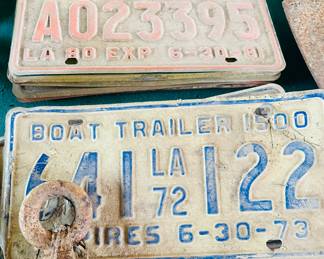 Collection of Vintage License Plates