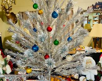 Vintage Aluminum Tinsel Christmas Tree