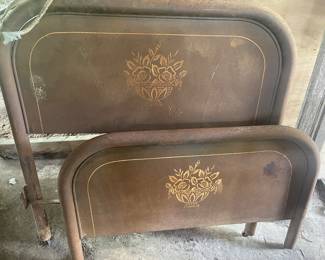 Cool Metal Bed with Lovely Detail on Headboard & Footboard 