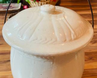 Very Old Ironstone Slop Bucket with Handle