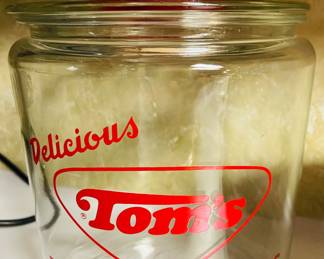 Vintage Tom's Toasted Peanuts Jar 