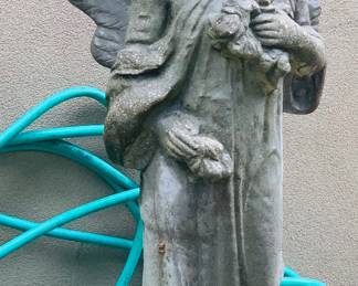 four foot tall concrete angel
