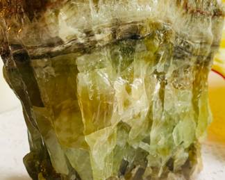 Very large chunk of green Calcite