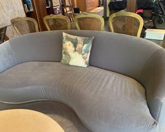 second of two curved sofas