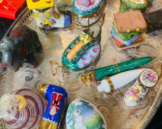 collection of Limoges boxes