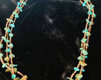 SW old pawn nugget turquoise necklace