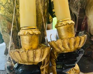 Peter Marino Studios in New York. Pair of unused Blackamoor wall electric sconces