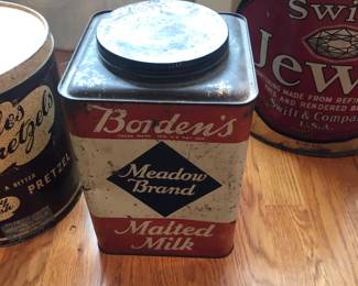Advertising vintage tins