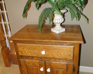 Solid oak side table