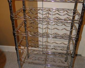 Small metal wine rack, or large beer bottle rack