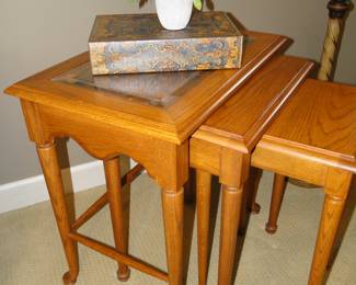 Great set of nesting tables, with some outstanding decorative items