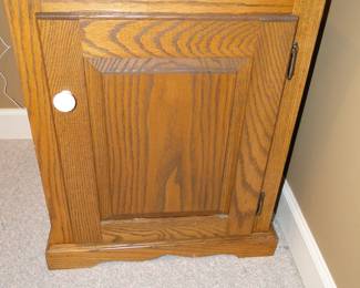 Solid oak side table or nightstand