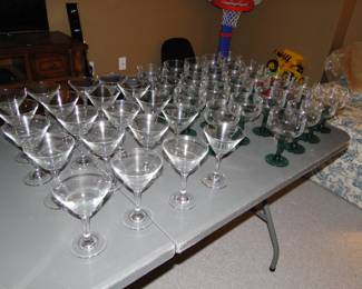 Martini and Margarita glasses, about 24 of each if not more.  Because large parties call for matching glasses.  Sometimes, it's not all about the Red Solo cup
