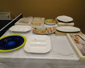 Serving platters, round, oval, oblong, square