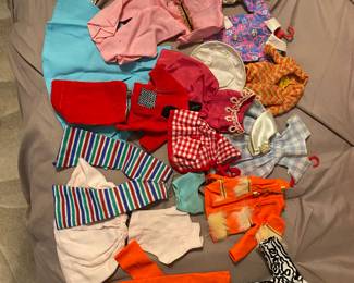 Vintage 1960s Barbies,  Ken, Midge, Clothing + Accessories