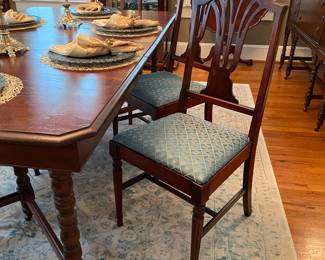 Set of 6 beautifully upholstered Antique Mahogany Chairs