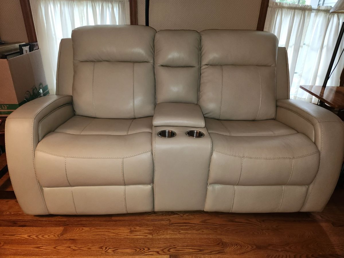 Power reclining loveseat by Barcalounger