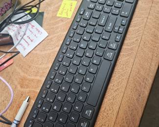 This keyboard in electronic, artist supplies, camera supplies room. Main entrance, turn right.