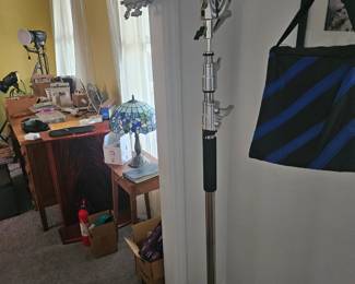 You can clamp lights to it etc....Boom