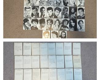 Vintage Autograph Exhibit Cards with Biography’s on the back 