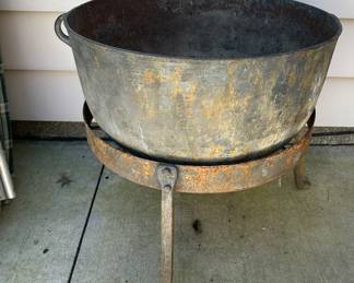 Cast Iron Kettle and Stand