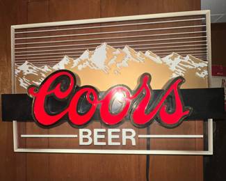 Coors Beer Lighted Bar Sign