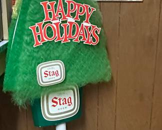 Stag  Happy Holidays Christmas Tree; Stag Beer Bar Mirror