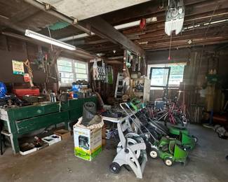 Lawn Boy Mowers; Hose Reels; Bug Zapper; Lawn Chairs; Tools; Garage Items; Tool Boxes