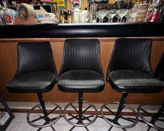 MCM Bar Stools; Bar Ware; Beer Signs