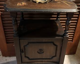 Vintage Smoke Stand Cabinet Copper Lined