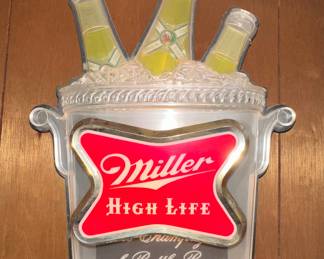 Miller High Life The Champagne of Bottle Beer Lighted Bar Sign