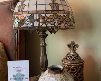 Stained Glass Desk Lamp, Vases