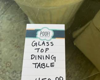 Glass Top Dining Table