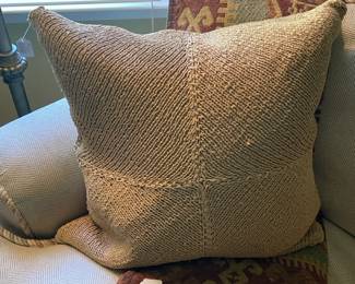 A. Rudin Lounge Chair and Ottoman, Ralph Lauren Throw Pillow, Throw Blankets

