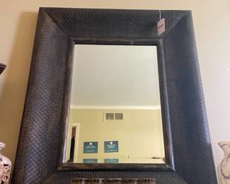Weave Textured Mirror, Candle Stand